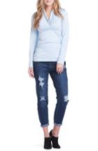 Women's Lilac Clothing Megan Maternity Top - Blue