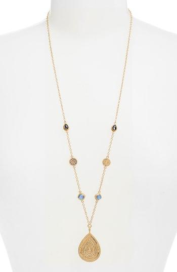 Women's Anna Beck Semiprecious Station Long Pendant Necklace