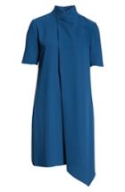 Women's Anne Klein Asymmetrical Draped Shift Dress - Blue