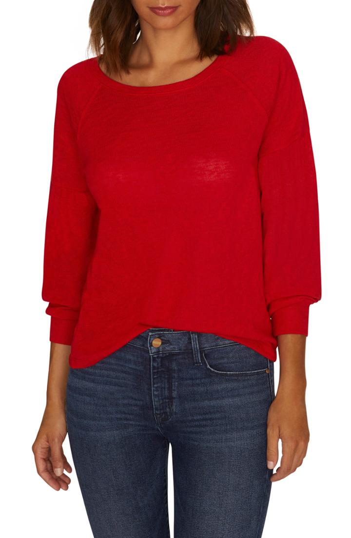 Women's Sanctuary Cori Smocked Sleeve Plaid Top - Beige