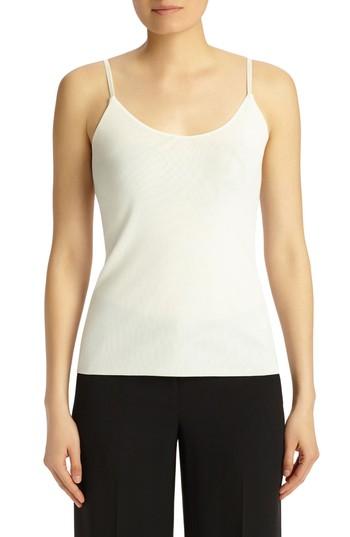Women's Lafayette 148 New York Mesh Jersey Camisole, Size - White