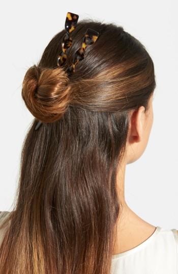 L. Erickson Twisted Hair Stick Pairs, Size - Brown