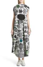 Women's Junya Watanabe Vegetable Print Shift Dress - Grey