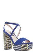 Women's Nine West Markando Platform Sandal .5 M - Blue