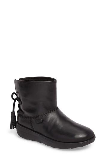 Women's Fitflop Mukluk Shorty Ii Boot With Genuine Shearling Lining .5 M - Black