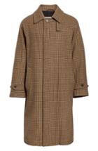 Men's Mackintosh Gents Gun Club Check Virgin Wool Coat - Brown