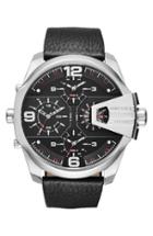 Men's Diesel 'uber Chief' Chronograph Leather Strap Watch, 55mm