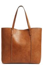 Phase 3 Faux Leather Tote - Brown