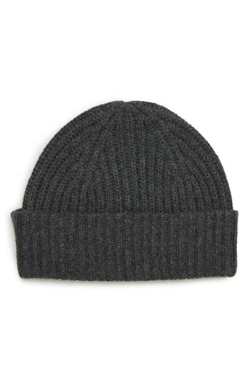 Men's Nordstrom Men's Shop Cashmere Knit Cap - Grey