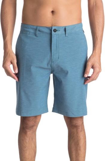 Men's Quiksilver Union Heather Amphibian Shorts - Blue/green