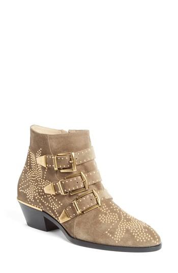 Women's Chloe Susanna Stud Buckle Bootie .5us / 39.5eu - Grey