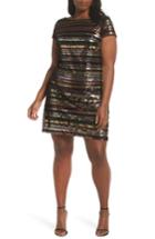 Women's Vince Camuto Sequin Stripe Dress - Red