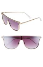 Women's Quay Australia Can You Not 140mm Shield Sunglasses - Gold/ Purple