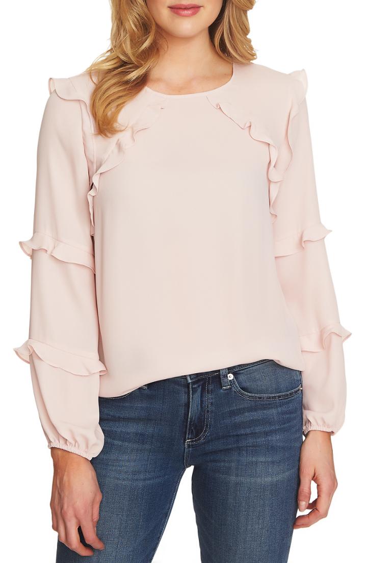 Women's Cece Tiered Ruffle Blouse - Pink
