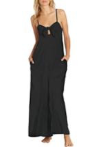 Women's Billabong Twist 'n' Shout Tie Front Jumpsuit - Black