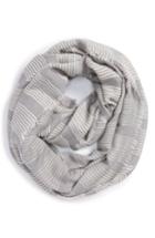 Women's La Double 7 Stitch Stripe Infinity Scarf, Size - Grey