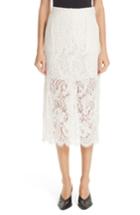 Women's Stella Mccartney Lace Overlay Midi Pencil Skirt Us / 38 It - Ivory