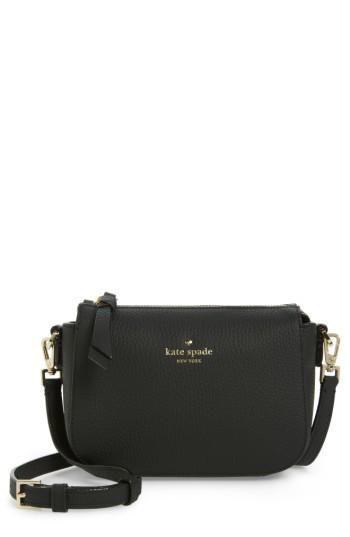 Kate Spade New York Daniels Drive - Wendi Leather Crossbody Bag - Black