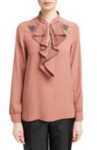 Women's N?21 Beaded Applique Blouse Us / 42 It - Coral
