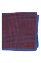 Men's Michael Bastian Grid Pocket Square, Size - Red