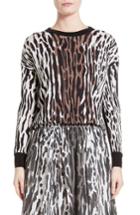 Women's St. John Collection Animal Print Wool Pullover