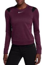 Women's Nike Therma Sphere Long Sleeve Top - Burgundy