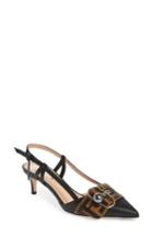 Women's Fendi Pearland Slingback Sandal .5us / 35eu - Black
