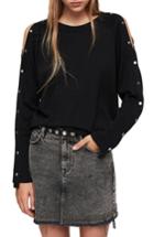 Women's Allsaints Suzie Snap Sleeve Sweater - Black