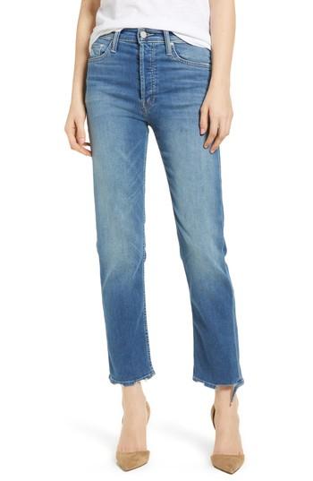 Women's Mother The Tomcat Ankle Straight Leg Jeans - Blue