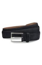 Men's Allen Edmonds Suede Avenue Leather Belt - Black Suede