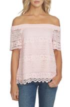 Women's 1.state Off The Shoulder Lace Blouse, Size - Pink