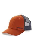 Men's Patagonia Text Logo Trucker Hat - Orange
