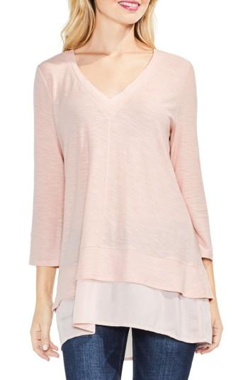 Women's Vince Camuto Crepe Hem Knit Top - Pink