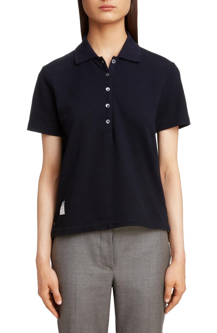 Women's Thom Browne Stripe Pique Polo