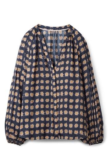 Women's Boden Harriet Mixed Print Blouse (similar To 14w-16w) - Blue