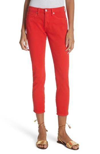 Women's Veronica Beard Brook Crop Skinny Jeans - Red