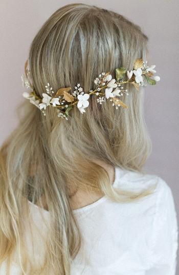 Twigs & Honey Floral Garden Headpiece, Size - Metallic