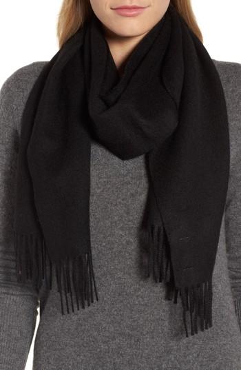 Women's Lamini Park Alpaca Scarf, Size - Black