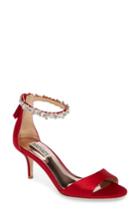 Women's Badgley Mischka Geranium Embellished Sandal .5 M - Red