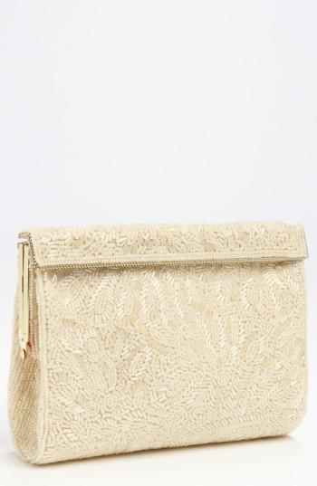 Nina 'meadow' Beaded Frame Clutch - Blue