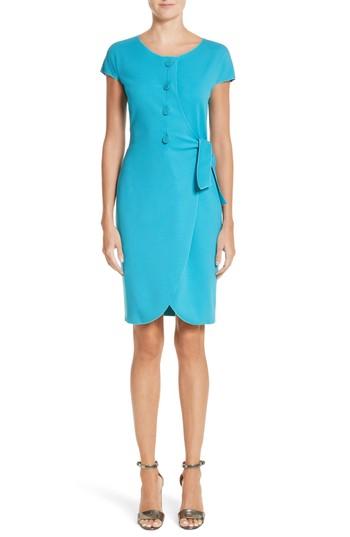 Women's Emporio Armani Knotted Wrap Skirt Dress Us / 40 It - Blue/green