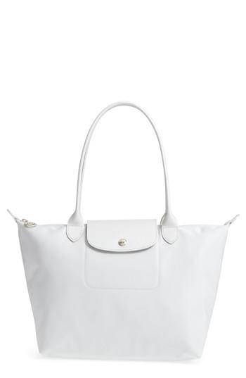 Longchamp Medium Le Pliage Neo Nylon Shoulder Bag - Metallic