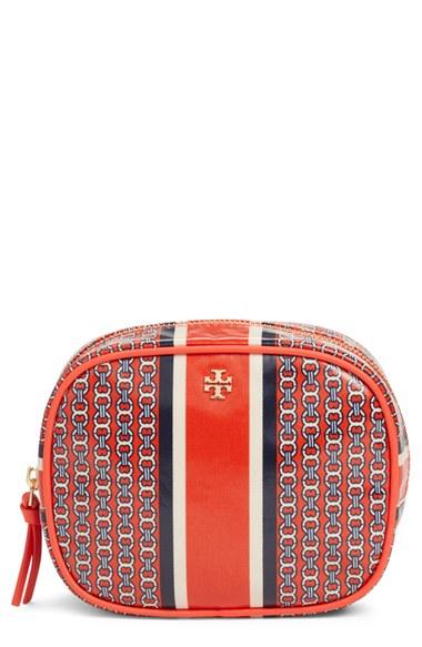 Tory Burch Gemini Link Print Cosmetics Case, Size - Samba