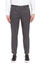 Men's Ted Baker London Cliftro Flat Front Stretch Cotton Pants R - Grey