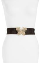 Women's Natasha Butterfly Stretch Belt - Black/ Gold