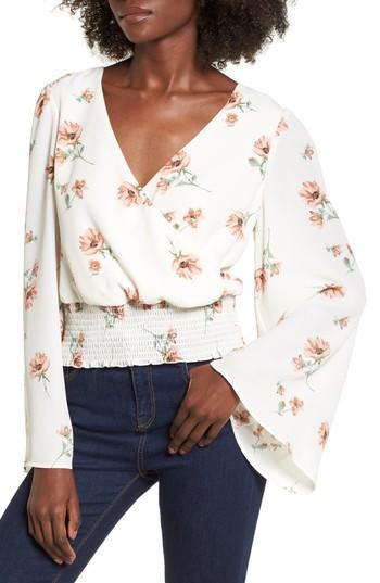 Women's June & Hudson Flare Sleeve Top - Ivory