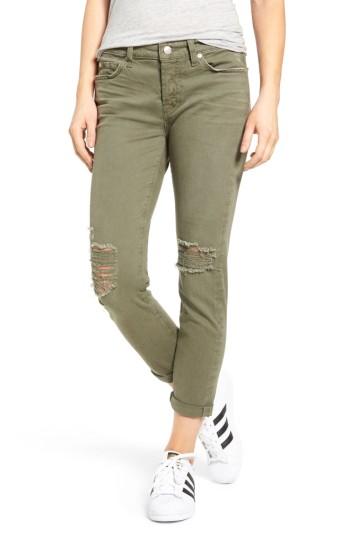 Women's 7 For All Mankind Josefina Destroyed Boyfriend Jeans - Green