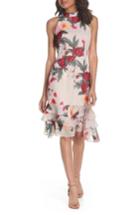Women's Cooper St Rosa High Neck Ruffle Hem Dress - Beige