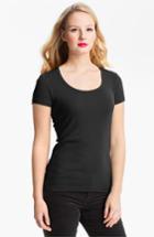 Women's Caslon Short Sleeve Scoop Neck Tee - Black