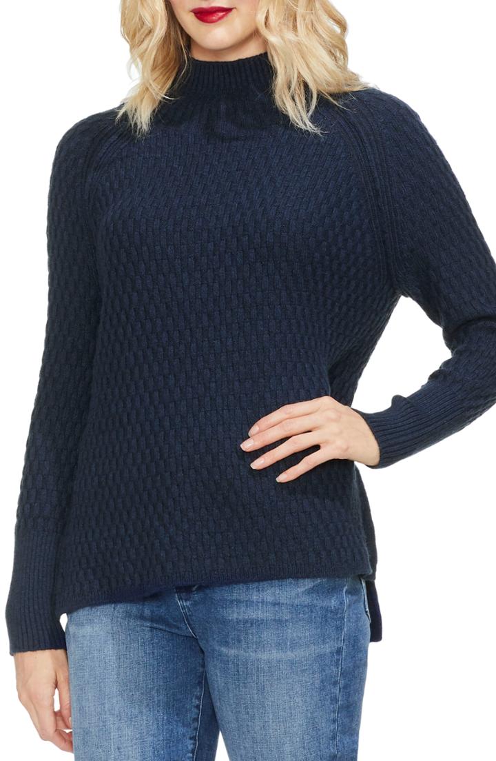Women's Vince Camuto Mock Neck Raglan Sweater, Size - Grey